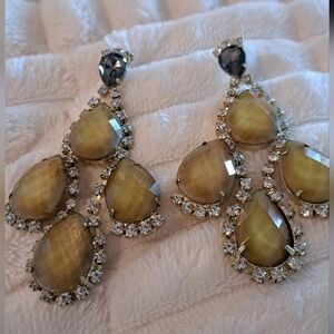 Elegant Gold and Silver Teardrop Earrings